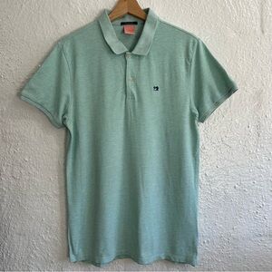 Scotch & Soda Polo Mens Size Large Short Sleeve Green Shirt